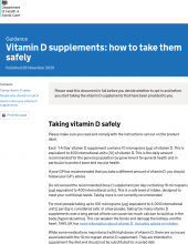 Vitamin D Supplements  How To Take Them Safely - GOV UK